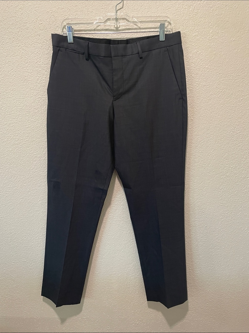Express Men's Dress Pant Slim Fit, Photographer, Dark grey, 31 30